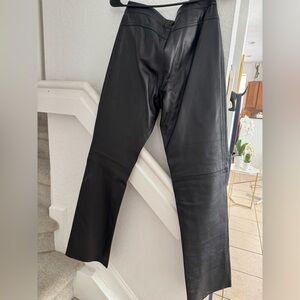 Black Leather Men Pants